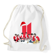 PRINTFASHION BTS Karácsony  - Sportzsák, Tornazsák - Fehér tornazsák