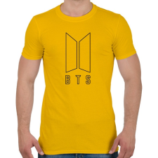 PRINTFASHION BTS kontúr - Férfi póló - Sárga férfi póló