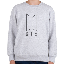 PRINTFASHION BTS kontúr - Gyerek pulóver - Sport szürke gyerek pulóver, kardigán