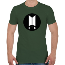 PRINTFASHION BTS kör - Férfi póló - Katonazöld férfi póló