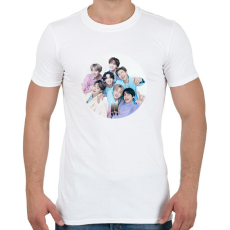 PRINTFASHION BTS Kpop - Férfi póló - Fehér