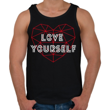 PRINTFASHION BTS - Love yourself - Férfi atléta - Fekete atléta, trikó