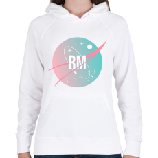PRINTFASHION BTS NASA: RM - Női kapucnis pulóver - Fehér