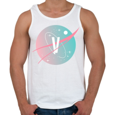 PRINTFASHION BTS NASA: V - Férfi atléta - Fehér atléta, trikó