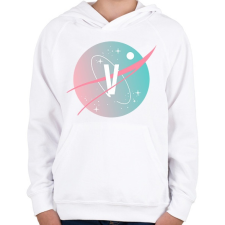 PRINTFASHION BTS NASA: V - Gyerek kapucnis pulóver - Fehér gyerek pulóver, kardigán