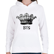 PRINTFASHION BTS - Női kapucnis pulóver - Fehér