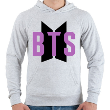 PRINTFASHION BTS - Purple - Férfi kapucnis pulóver - Sport szürke férfi pulóver, kardigán