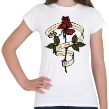 PRINTFASHION BTS rózsa - Női póló - Fehér női póló