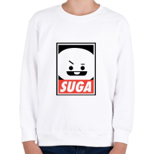 PRINTFASHION BTS Suga - Gyerek pulóver - Fehér gyerek pulóver, kardigán