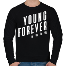 PRINTFASHION BTS Young forever - Férfi pulóver - Fekete