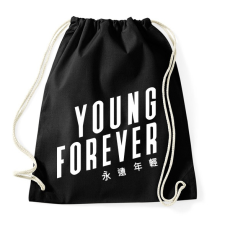 PRINTFASHION BTS Young forever - Sportzsák, Tornazsák - Fekete tornazsák