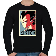 PRINTFASHION Büszke Vegita - Férfi pulóver - Fekete