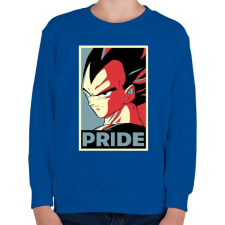 PRINTFASHION Büszke Vegita - Gyerek pulóver - Királykék gyerek pulóver, kardigán