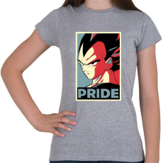 PRINTFASHION Büszke Vegita - Női póló - Sport szürke