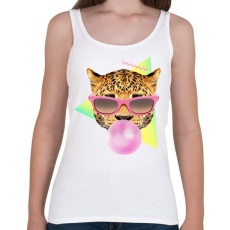 PRINTFASHION Bubble gum leo - Női atléta - Fehér