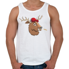 PRINTFASHION Buck - Férfi atléta - Fehér atléta, trikó