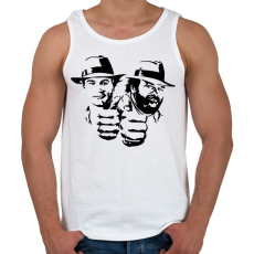 PRINTFASHION Bud Spencer and Terence Hill - Black - Férfi atléta - Fehér