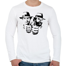 PRINTFASHION Bud Spencer and Terence Hill - Black - Férfi hosszú ujjú póló - Fehér férfi póló