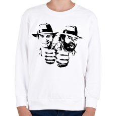 PRINTFASHION Bud Spencer and Terence Hill - Black - Gyerek pulóver - Fehér