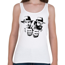 PRINTFASHION Bud Spencer and Terence Hill - Black - Női atléta - Fehér női trikó
