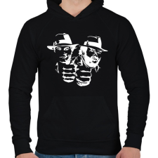 PRINTFASHION Bud Spencer and Terence Hill - White - Férfi kapucnis pulóver - Fekete férfi pulóver, kardigán