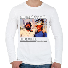 PRINTFASHION Bud Spencer és Terence Hill - Férfi hosszú ujjú póló - Fehér