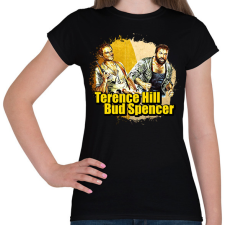 PRINTFASHION Bud Spencer és Terence Hill - Női póló - Fekete női póló