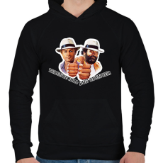 PRINTFASHION Bud Spencer és Ternce Hill - Férfi kapucnis pulóver - Fekete