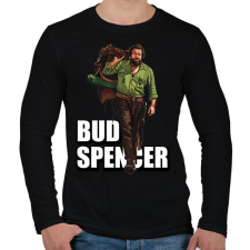 PRINTFASHION Bud Spencer  - Férfi hosszú ujjú póló - Fekete férfi póló