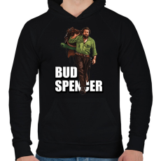 PRINTFASHION Bud Spencer  - Férfi kapucnis pulóver - Fekete