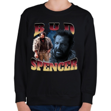 PRINTFASHION Bud Spencer - Gyerek pulóver - Fekete gyerek pulóver, kardigán
