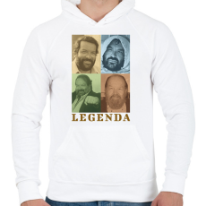 PRINTFASHION Bud Spencer legenda - Férfi kapucnis pulóver - Fehér
