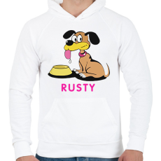 PRINTFASHION Bud Spencer Rusty - Férfi kapucnis pulóver - Fehér