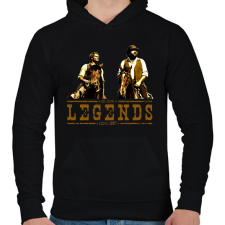 PRINTFASHION Bud Spencer Terence Hill Legends - Férfi kapucnis pulóver - Fekete férfi pulóver, kardigán
