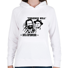 PRINTFASHION Bud Spencer Terence Hill - Női kapucnis pulóver - Fehér