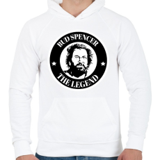 PRINTFASHION Bud spencer the legend - Férfi kapucnis pulóver - Fehér