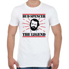 PRINTFASHION Bud Spencer - The legend - Férfi póló - Fehér