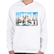 PRINTFASHION Budapest 2 - Gyerek kapucnis pulóver - Fehér