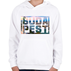 PRINTFASHION Budapest 4 - Gyerek kapucnis pulóver - Fehér