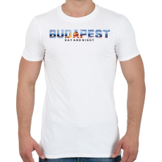 PRINTFASHION Budapest Day and Night - Férfi póló - Fehér