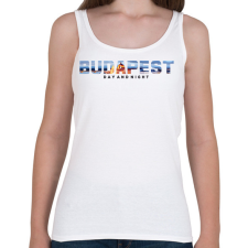 PRINTFASHION Budapest Day and Night - Női atléta - Fehér női trikó