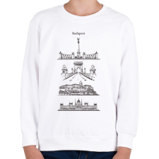 PRINTFASHION Budapest épületek - Gyerek pulóver - Fehér gyerek pulóver, kardigán