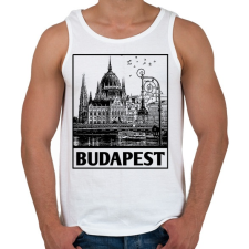 PRINTFASHION Budapest  - Férfi atléta - Fehér atléta, trikó