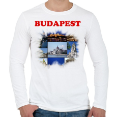PRINTFASHION Budapest - Férfi hosszú ujjú póló - Fehér