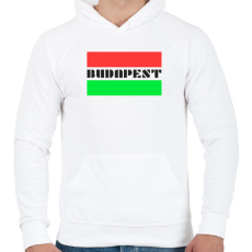 PRINTFASHION BUDAPEST - Férfi kapucnis pulóver - Fehér