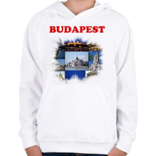 PRINTFASHION Budapest - Gyerek kapucnis pulóver - Fehér gyerek pulóver, kardigán