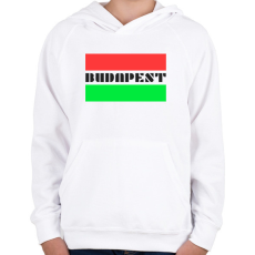PRINTFASHION BUDAPEST - Gyerek kapucnis pulóver - Fehér