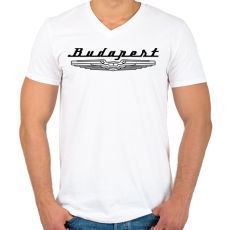 PRINTFASHION budapest-ikarus-black - Férfi V-nyakú póló - Fehér
