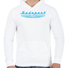 PRINTFASHION budapest-ikarus-cyan - Férfi kapucnis pulóver - Fehér