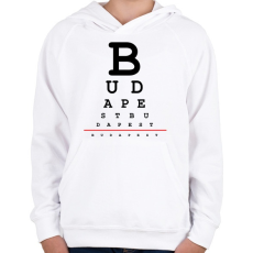 PRINTFASHION budapest-latasteszt - Gyerek kapucnis pulóver - Fehér